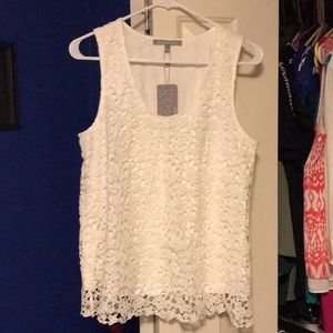 White Crochet Top